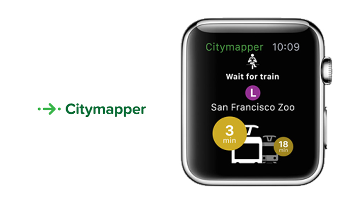 apple watch citymapper